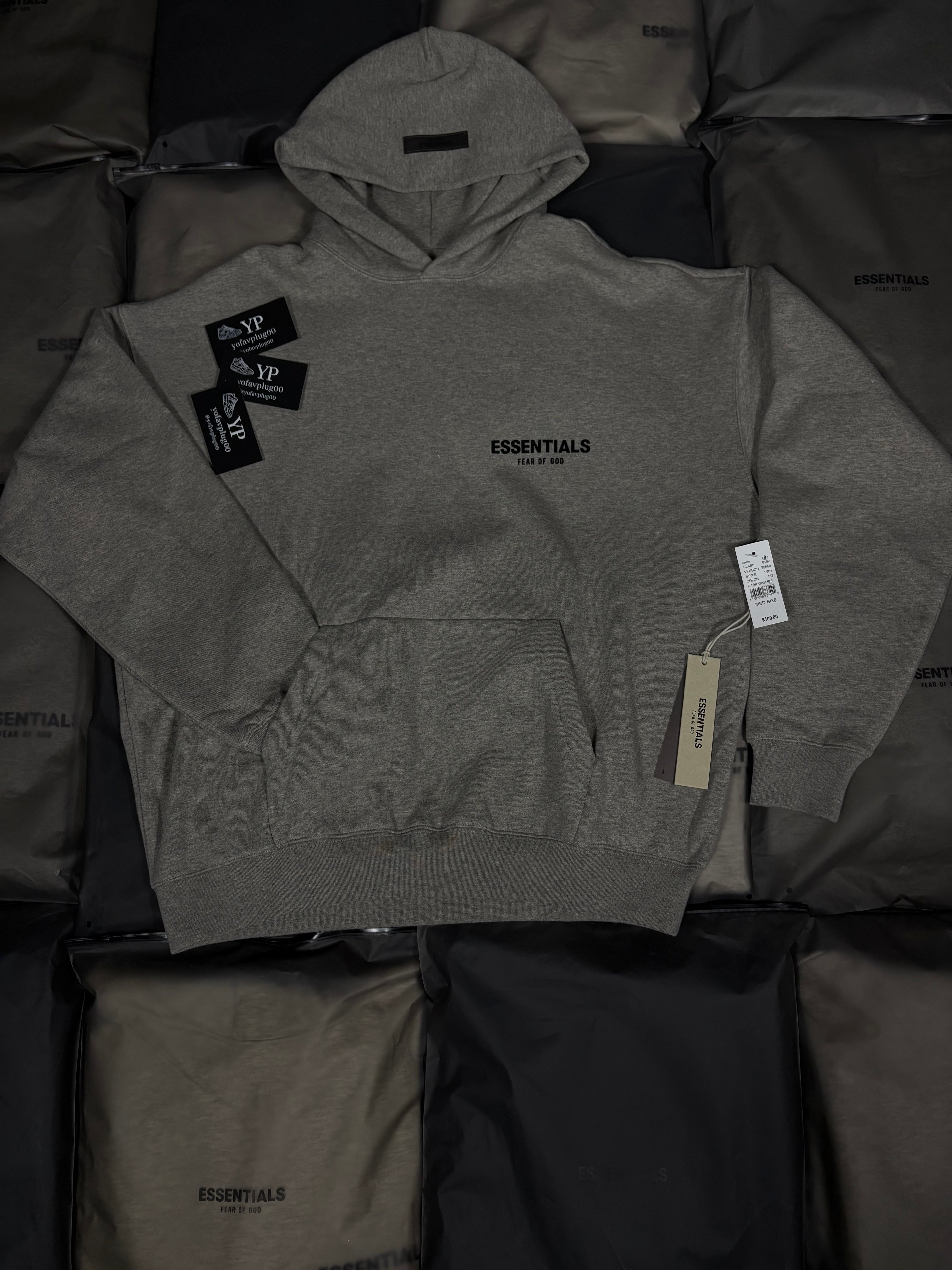 Essential dark oatmeal hoodie
