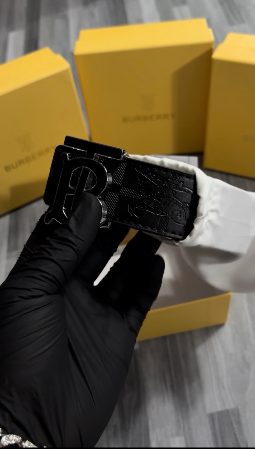 Burberry double side belt