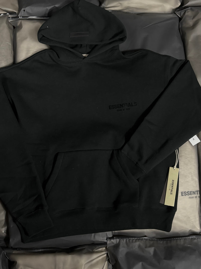 Black Essential hoodies