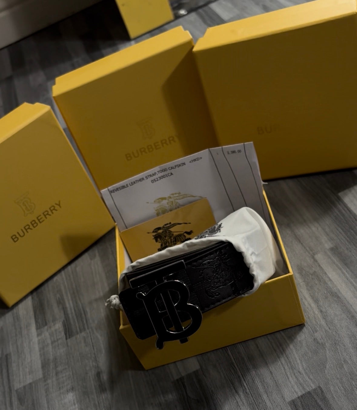 Burberry double side belt